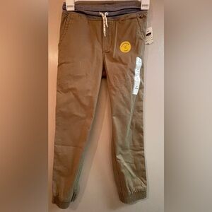 New Cat & Jack Brown Jogger Pants with Reinforced Knee Size 7